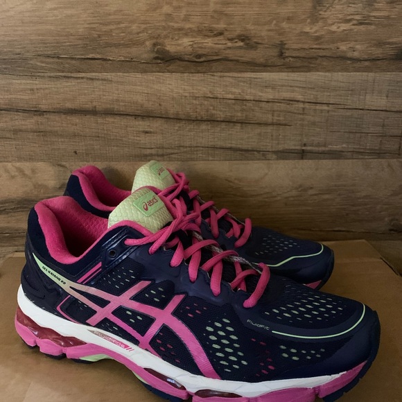 ASICS Gel Kayano 22 Women's Running Athletic Sneaker Blue Pink Size 8.5 - Picture 1 of 5